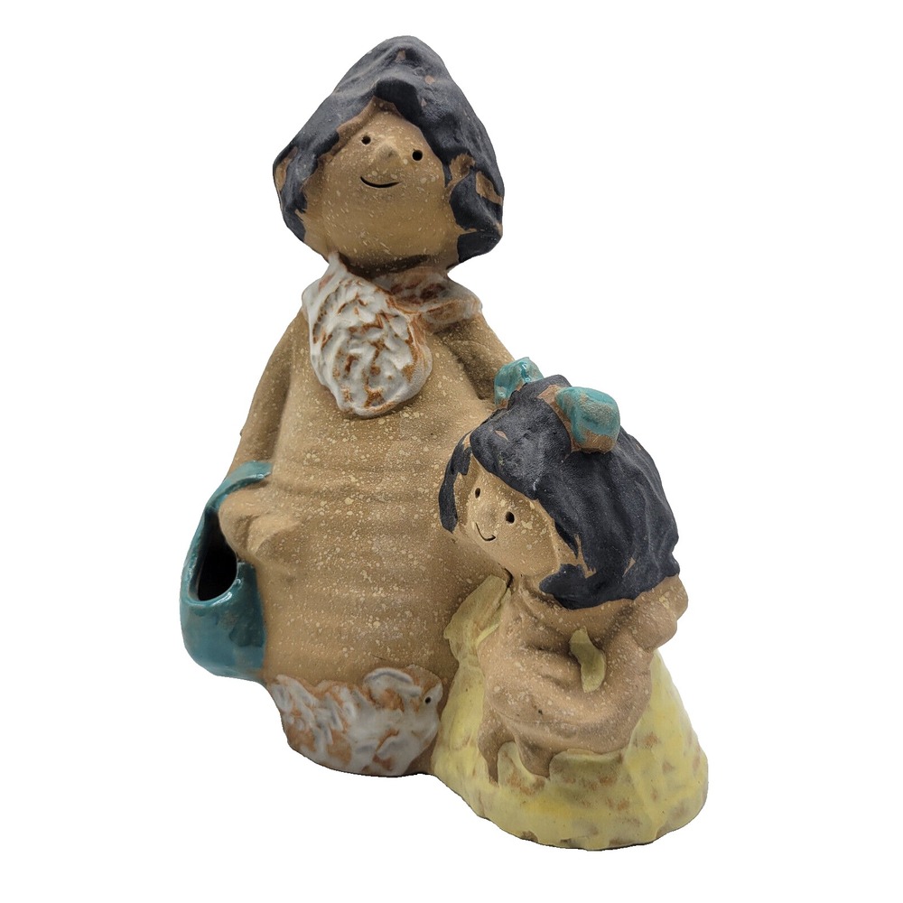 Vtg Metlox Pottery Poppy Trail Artware Stonware Poppet Mother with Daughter